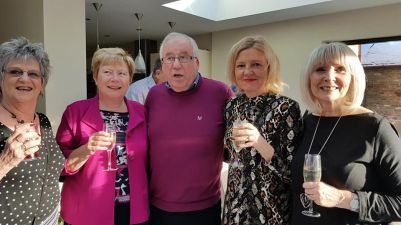 Group Photo of Hart lions having a wee galss of prossecco